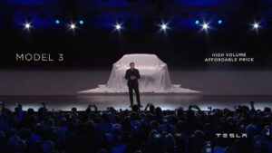 Tesla Model 3 unveil © youtube.com