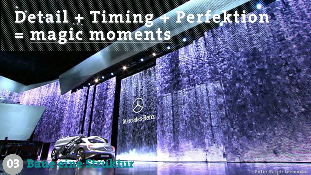 show producer // Detail + Timing + Perfektion = magic moments